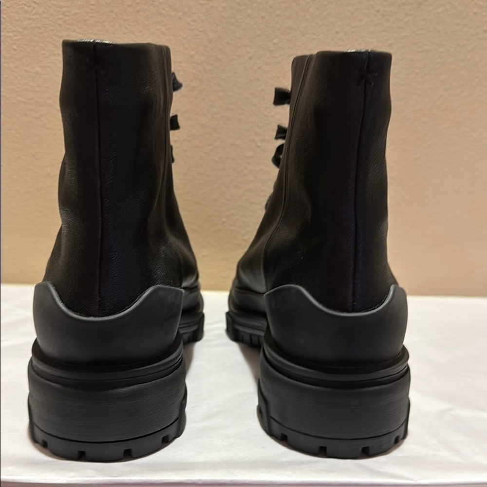 NWOT Rag & Bone Black Soft Leather Combat Moto Boots with Rugged Sole US Size 8 - Picture 10 of 13